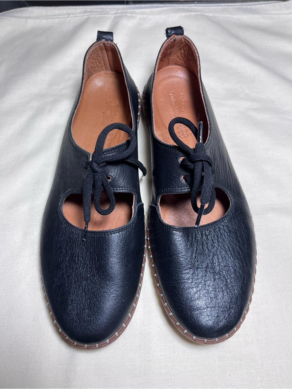 Spring Step Kathaleta NWOT Black Leather Moccasin Loafer Flats Size 41
